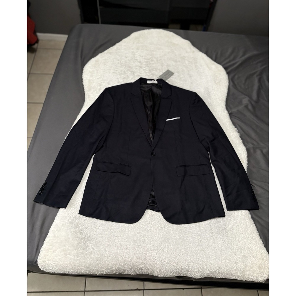 New Kudmol Mens 2XL‎ Navy Blue Sport Blazer Jacket 48R Formal Wedding Party